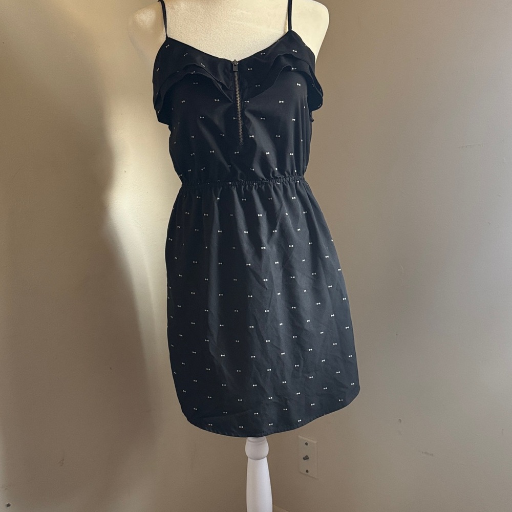 Roxy Black Mini Dress with Ruffle Detail